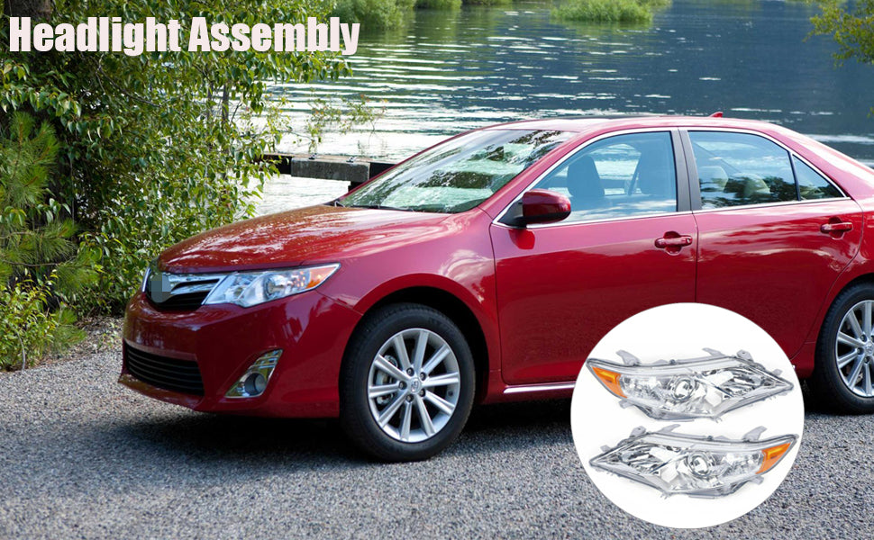 Headlights Replacement Compatible For 2012 2013 2014 Toyota Camry