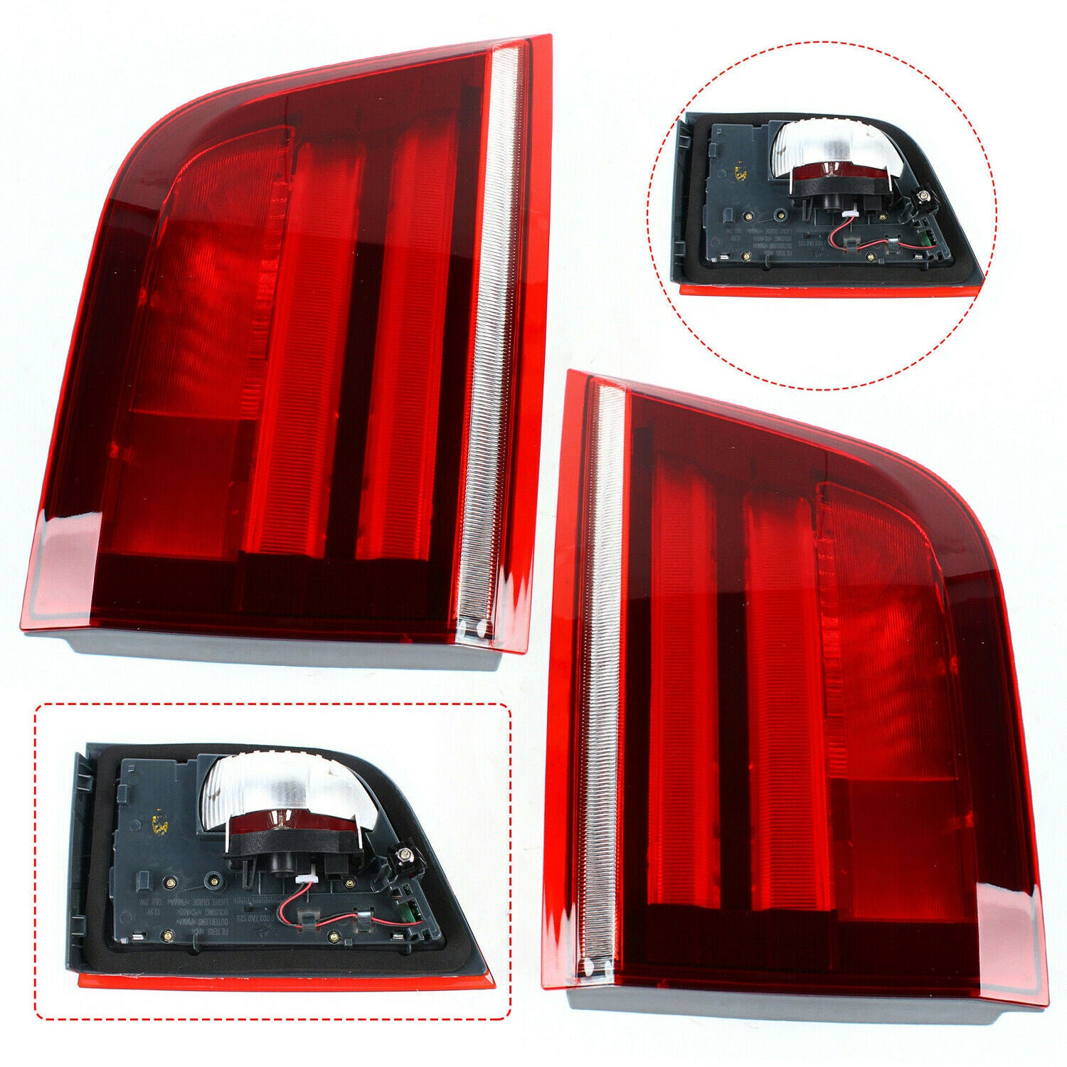 Fits 2011-2013 BMW X5 Red/Clear Rear Brake Tail Light Lamp