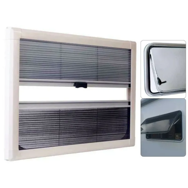 MG17RW Cut-out Size 600mm RV Caravan Camper Window Vent Hatch w/ Screen & Blind