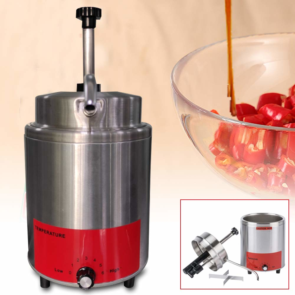 110V 550W Sauce Pump - Electric Countertop Nacho Cheese Sauce Warmer Pump Dispenser 3.5 Qt.