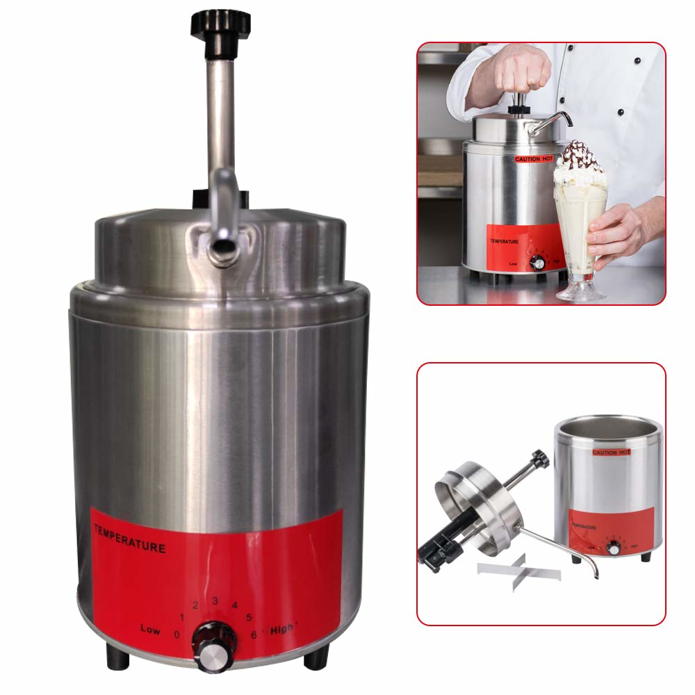 110V 550W Sauce Pump - Electric Countertop Nacho Cheese Sauce Warmer Pump Dispenser 3.5 Qt.