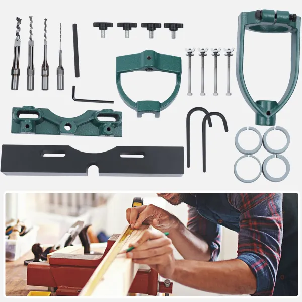 Mortising Machine, Tenon Tools Mortising Attachment,Woodworking Mortise and Tenon Tools Mortising Set