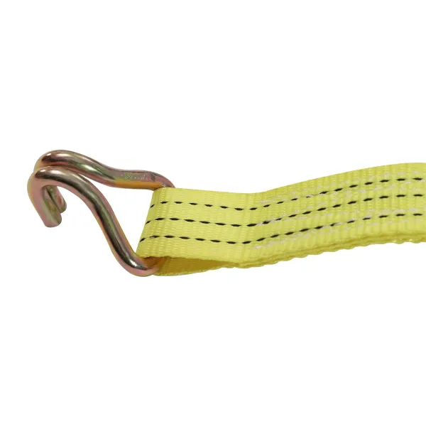Cargo Control Ratchet Tie Down Straps - 1.5 Inch x 15 Foot Ratchet Straps with Double J Hooks - Yellow Ratchet Straps - 10 Packs