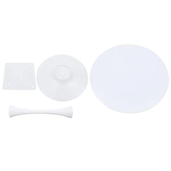 32'' Round Dining Table w/Pedestal Base for 2 or 4 Person, Sturdy Table for Home Cafe, Negotiation Table, Milk Tea Shop Table,White