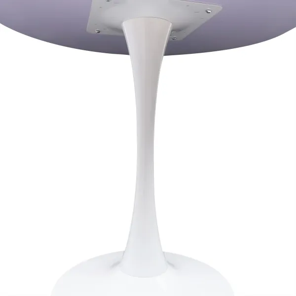 32'' Round Dining Table w/Pedestal Base for 2 or 4 Person, Sturdy Table for Home Cafe, Negotiation Table, Milk Tea Shop Table,White