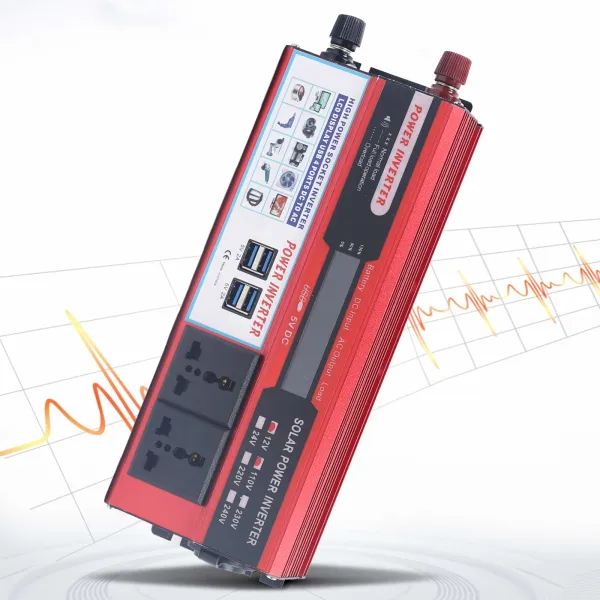 12V to 110V Power Inverter 2000W Power Battery Converter Modified Sine Wave Digital