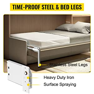 DIY Murphy Bed Hardware Kit-Wall Bed Mechanism Hardware Kit for Horizontal Wall