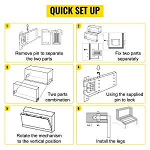 DIY Murphy Bed Hardware Kit-Wall Bed Mechanism Hardware Kit for Horizontal Wall
