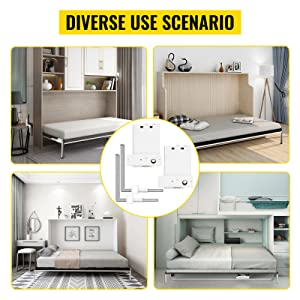 DIY Murphy Bed Hardware Kit-Wall Bed Mechanism Hardware Kit for Horizontal Wall