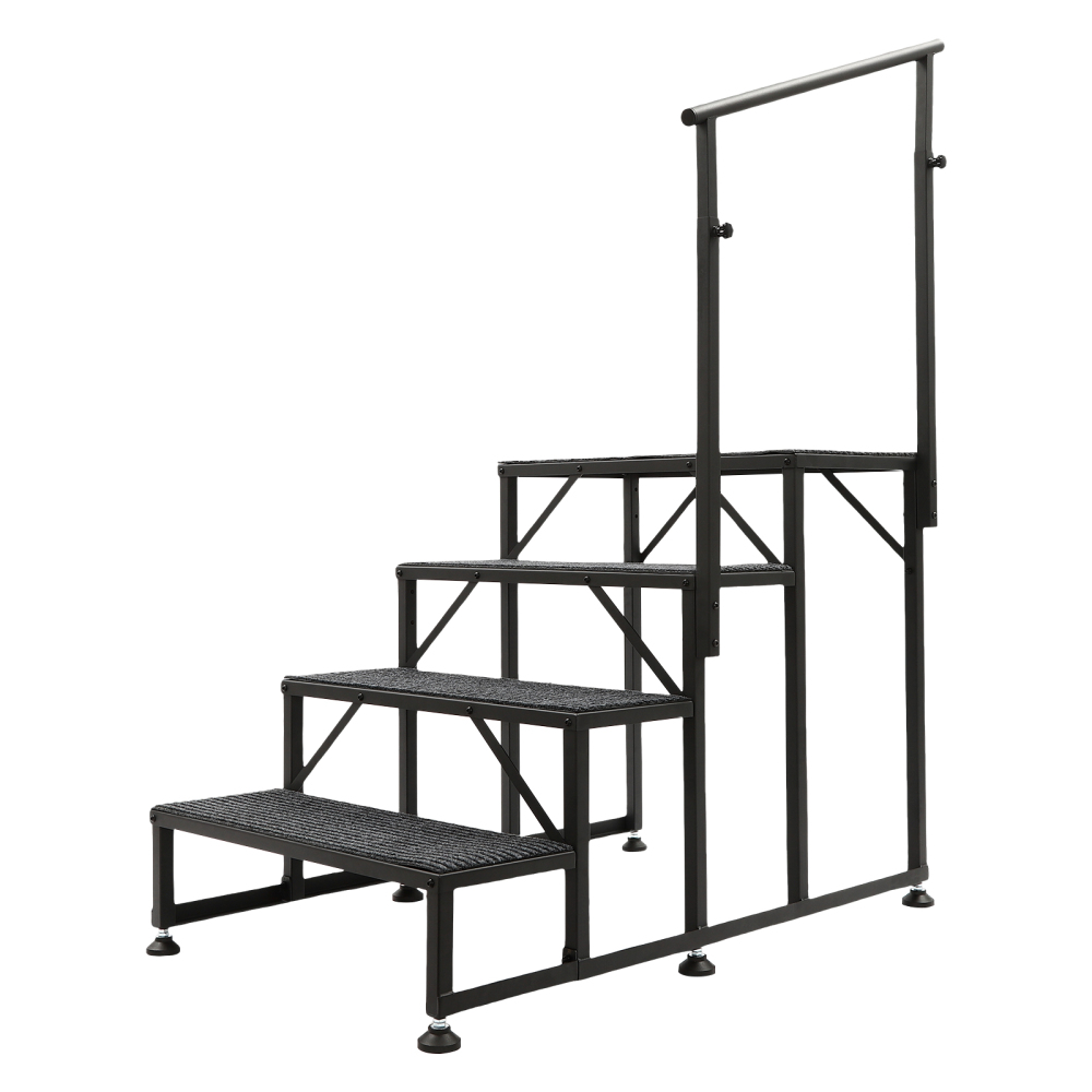 4 Steps Handrail Hand Rail Stair RV Exterior Steps Trailer Camper Step Ladder